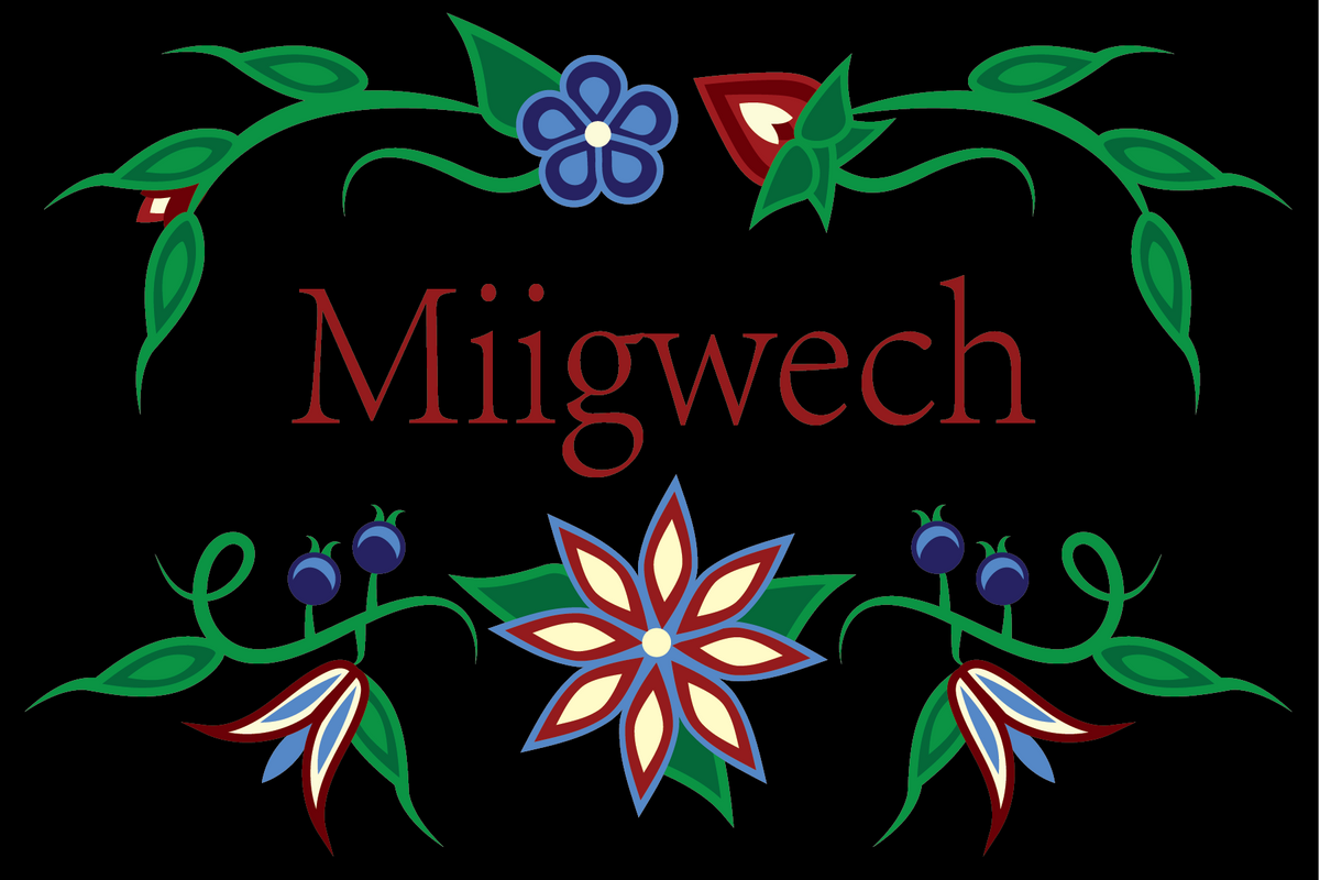 Miigwech (Thank You) Cards Heart Berry
