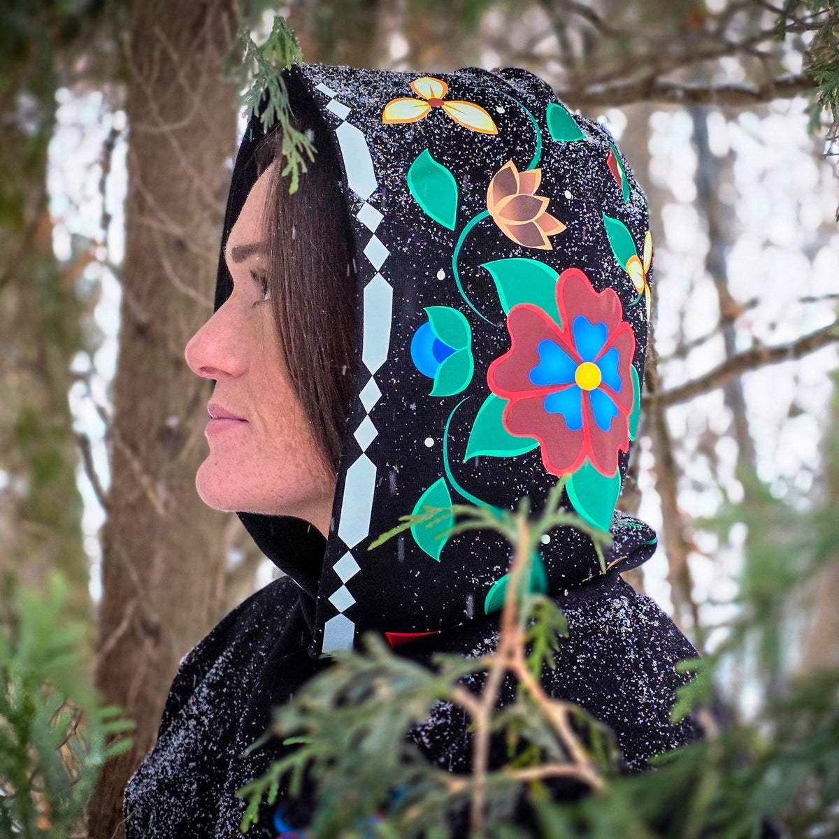 Vibrant Multicolor Hood with Floral Medallion Print 2026 fittin to be Notorious. So many big things planned. Can  main image 3