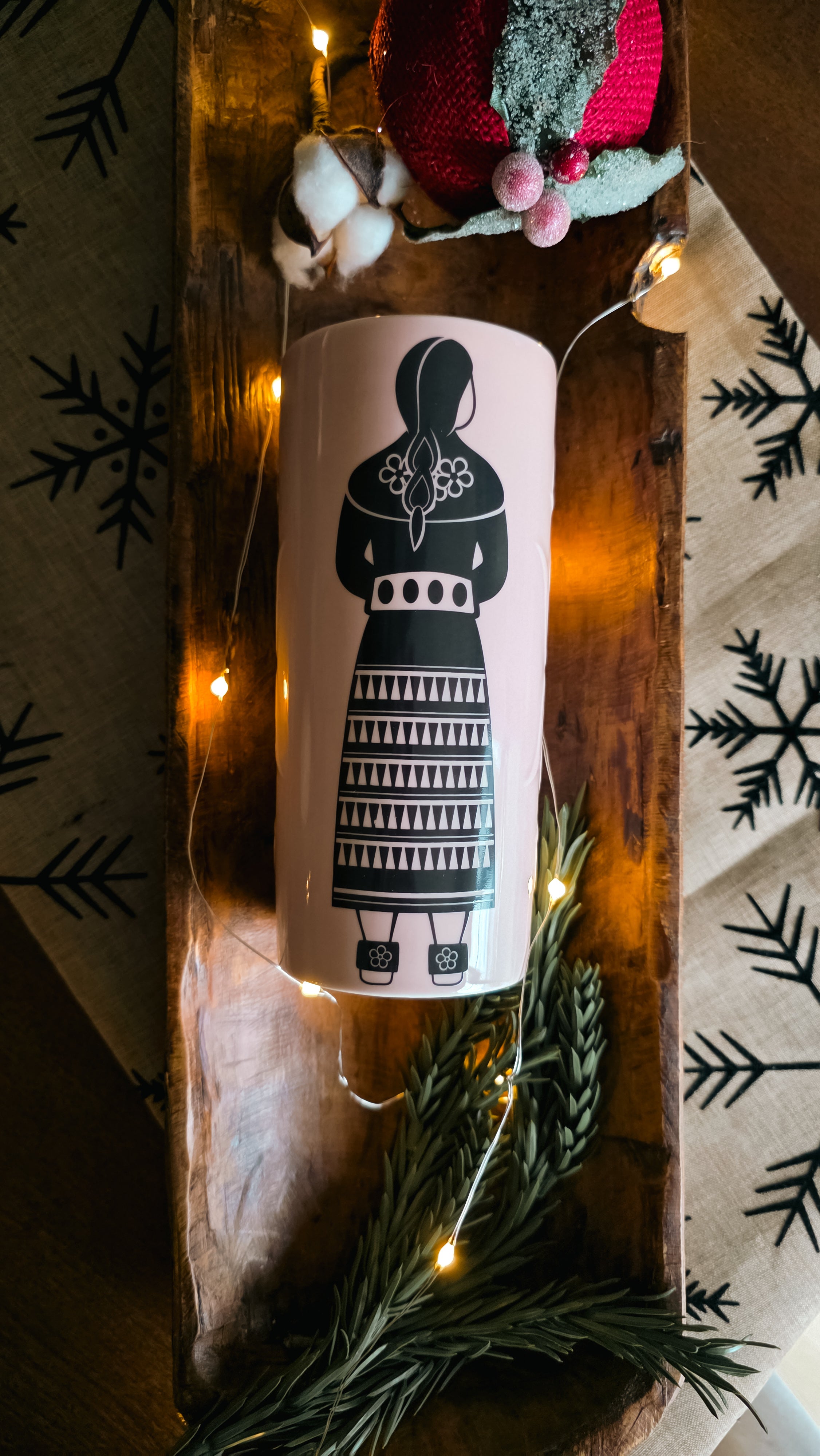 Jingle Dress Double Wall Ceramic Tumbler