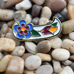 Floral Canoe Pin
