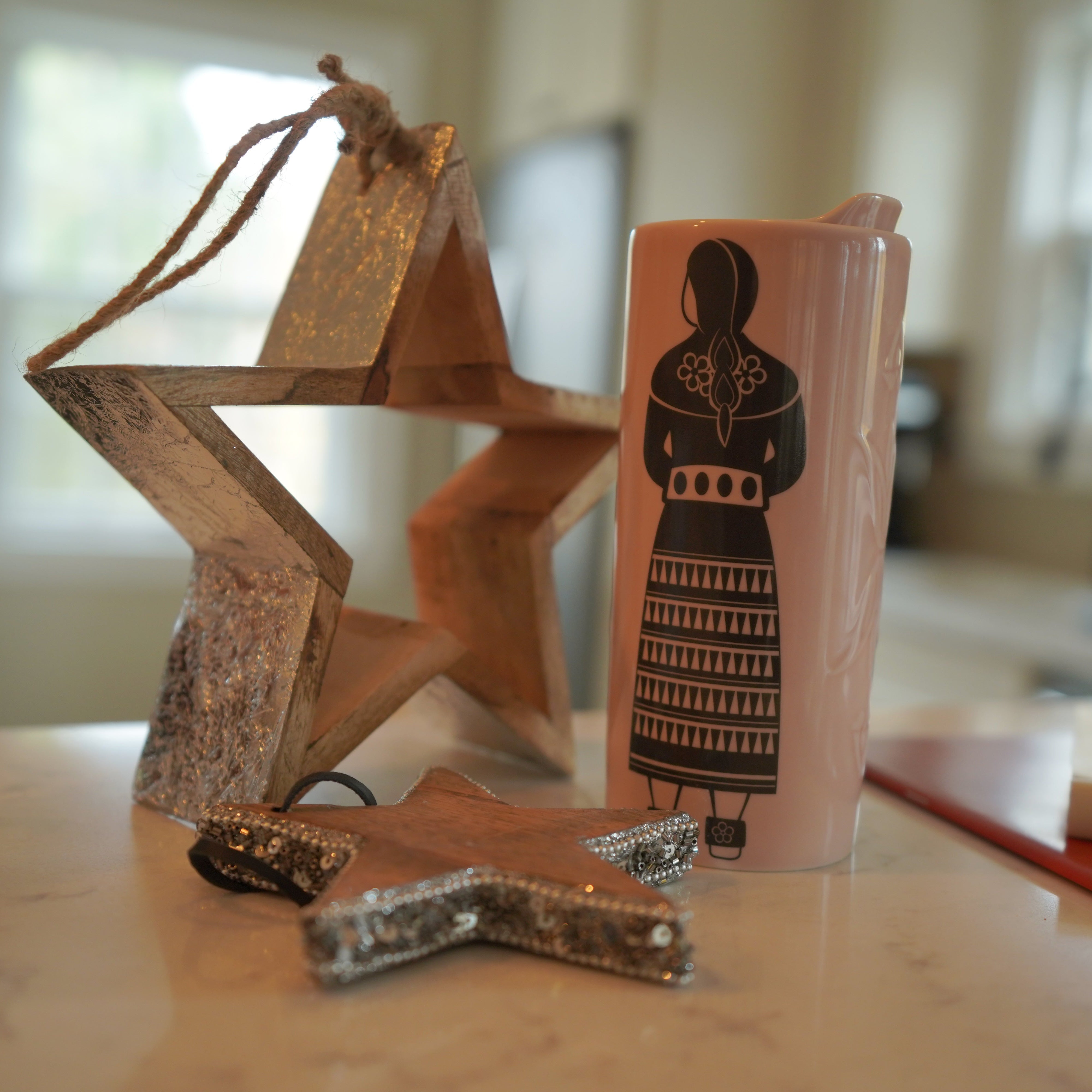 Jingle Dress Double Wall Ceramic Tumbler