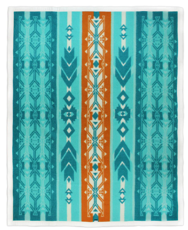 New Day Wool Blanket Heart Berry